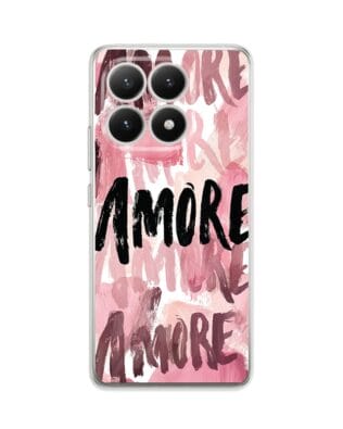 Etui do Xiaomi 15T przeźroczyste, silikonowe Flexi, Positive Vibes, Amore Amore