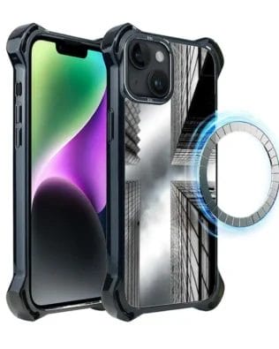 Etui do iPhone 14 Plus IBIZU DropGuard Ultra z MagSafe, Noir City, Drapacze Chmur