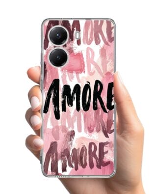 Etui do Xiaomi POCO X7 Pro przeźroczyste, silikonowe Flexi, Positive Vibes, Amore Amore