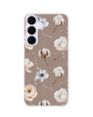 Etui do Samsung Galaxy S25 FE z MagSafe przeźroczyste, silikonowe Flexi, Summer Patterns, akwarelowe kwiatki