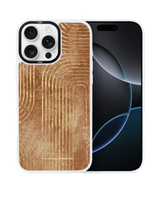 Etui do iPhone 16 Pro IBIZU DropGuard Matt z MagSafe, Boho, Geometryczne linie