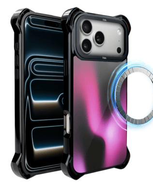 Etui do iPhone 17 Pro IBIZU DropGuard Ultra z MagSafe, Twilight Dreams, Magenta Flow