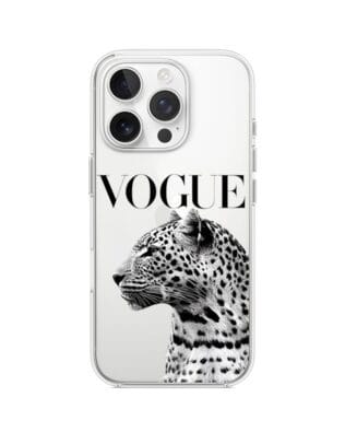 Etui do iPhone 16 Pro Max przeźroczyste, silikonowe Flexi, Positive Vibes, Tygrys Vogue