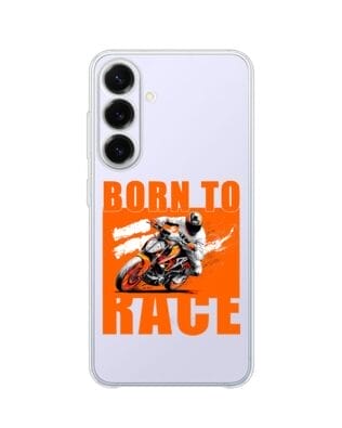 Etui do Samsung Galaxy S25 FE przeźroczyste, silikonowe Flexi, Bikers, Ścigacz