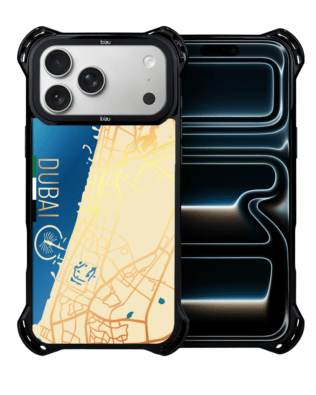 Etui do iPhone 17 Pro Max IBIZU DropGuard Ultra z MagSafe, mapy świata, Dubai