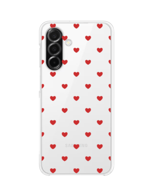 Etui do Samsung Galaxy A26 5G przeźroczyste, silikonowe Flexi, Mini Patterns, Serduszka