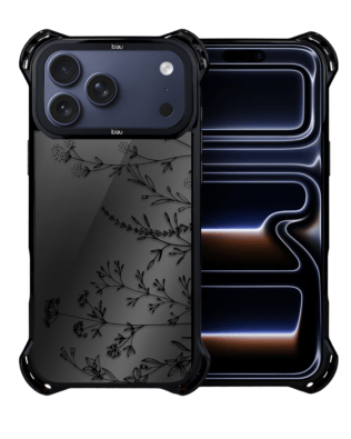 Etui do iPhone 17 Pro Max IBIZU DropGuard Ultra z MagSafe, Midnight, Dotyk kwiatów