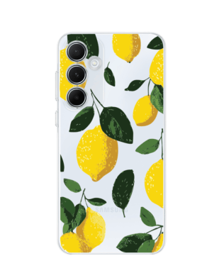 Etui do Samsung Galaxy A35 5G przeźroczyste, silikonowe Flexi, Italian Summer, Cytrynowe