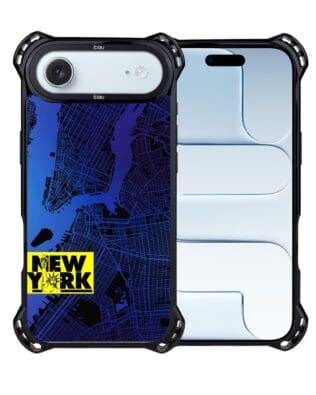 Etui do iPhone Air IBIZU DropGuard Ultra z MagSafe, mapy świata, New York