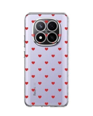 Etui do Xiaomi Redmi Note 14 Pro 4G przeźroczyste, silikonowe Flexi, Mini Patterns, Serduszka