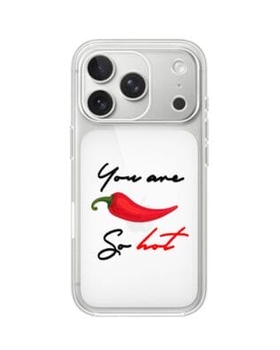 Etui do iPhone 17 Pro Max przeźroczyste, silikonowe Flexi, papryczka chilli