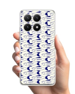 Etui do Xiaomi 15T przeźroczyste, silikonowe Flexi, Summer Patterns, pływające rybki