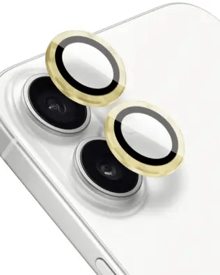 Metalowa osłona obiektywu aparatu ze szkła hartowanego 9H do iPhone 17, 1 zestaw, złote