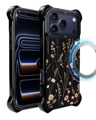 Etui do iPhone 17 Pro IBIZU DropGuard Ultra z MagSafe, Pastel Bloom, Północny ogród