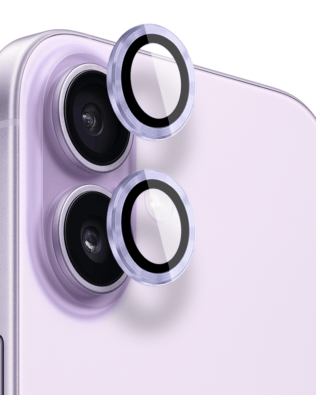 Metalowa osłona obiektywu aparatu ze szkła hartowanego 9H do iPhone 17, 1 zestaw, lawendowa