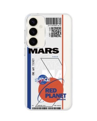 Etui do Samsung Galaxy S23 Plus z MagSafe przeźroczyste, silikonowe Flexi, bilet na Mars