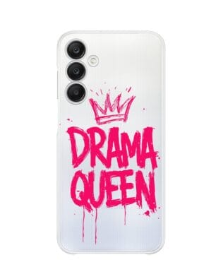Etui do Samsung Galaxy A25 5G przeźroczyste, silikonowe Flexi, Positive Vibes, Drama Queen