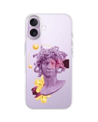 Etui do iPhone 17 przeźroczyste, silikonowe Flexi, antyczna figura