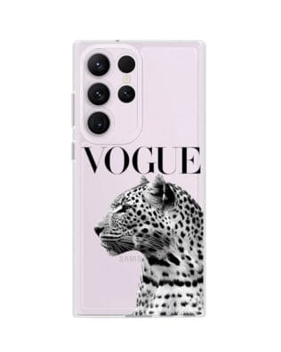 Etui do Samsung Galaxy S23 Ultra przeźroczyste, silikonowe Flexi, Positive Vibes, Tygrys Vogue