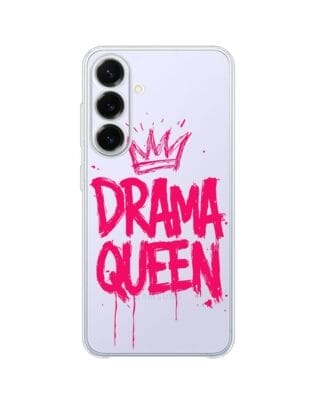 Etui do Samsung Galaxy S25 FE przeźroczyste, silikonowe Flexi, Positive Vibes, Drama Queen