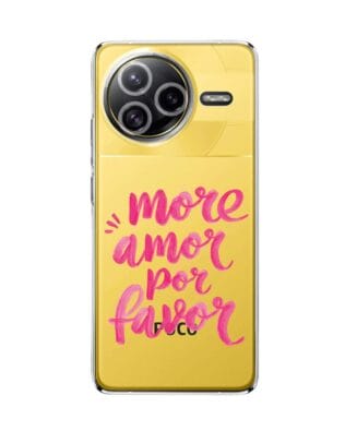 Etui do Xiaomi POCO F7 Ultra przeźroczyste, silikonowe Flexi, Positive Vibes, More amore per favore