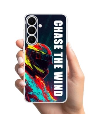 Etui do Samsung Galaxy S25 FE przeźroczyste, silikonowe Flexi, Bikers, Chase The Wind