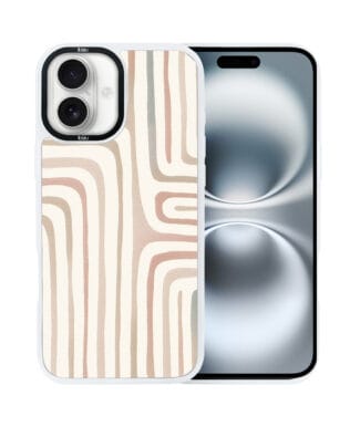 Etui do iPhone 16 Plus IBIZU DropGuard Matt z MagSafe, Boho, Piaskowy labirynt