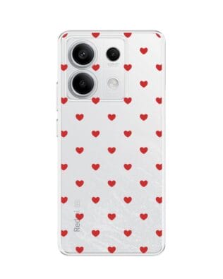 Etui do Xiaomi Redmi Note 13 Pro 5G przeźroczyste, silikonowe Flexi, Mini Patterns, Serduszka