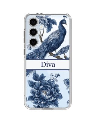 Etui do Samsung Galaxy S24 FE przeźroczyste, silikonowe Flexi, Mystic, Diva Peacock