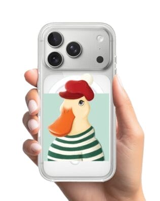 Etui do iPhone 17 Pro z MagSafe przeźroczyste, silikonowe Flexi, kaczuszka