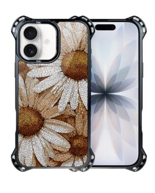 Etui do iPhone 17 IBIZU DropGuard Ultra z MagSafe, Modern Classics, Mozaika Rumianków