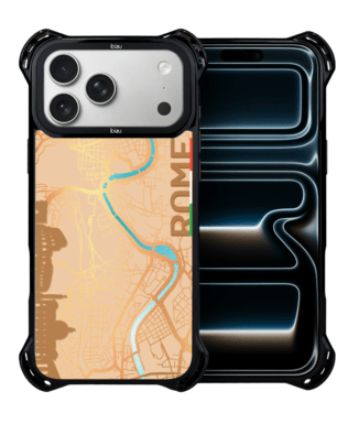 Etui do iPhone 17 Pro IBIZU DropGuard Ultra z MagSafe, mapy świata, Rome