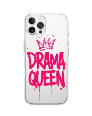 Etui do iPhone 12 Pro Max przeźroczyste, silikonowe Flexi, Positive Vibes, Drama Queen