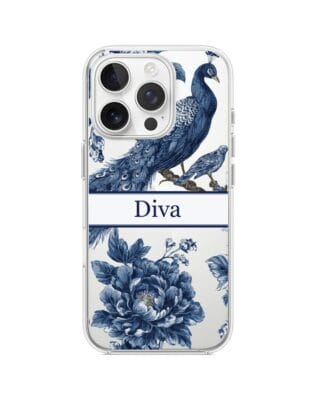 Etui do iPhone 14 Pro przeźroczyste, silikonowe Flexi, Mystic, Diva Peacock