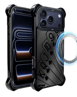 Etui do iPhone 17 Pro Max IBIZU DropGuard Ultra z MagSafe, Midnight, Karty do gry