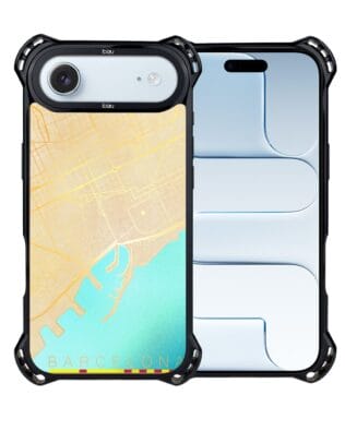 Etui do iPhone Air IBIZU DropGuard Ultra z MagSafe, mapy świata, Barcelona