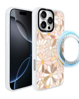 Etui do iPhone 16 Pro IBIZU DropGuard Matt z MagSafe, Boho, Kwiaty vintage