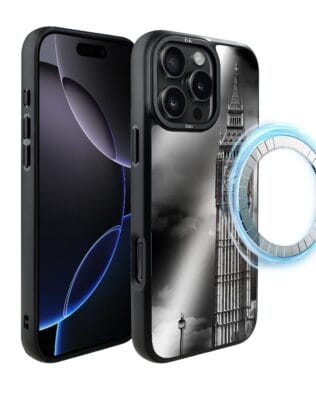 Etui do iPhone 16 Pro Max IBIZU DropGuard Matt z MagSafe, Noir City, Big Ben