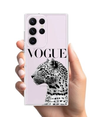 Etui do Samsung Galaxy S23 Ultra przeźroczyste, silikonowe Flexi, Positive Vibes, Tygrys Vogue