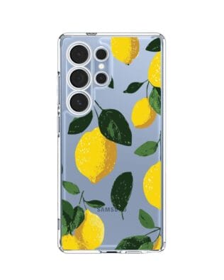 Etui do Samsung Galaxy S25 Ultra przeźroczyste, silikonowe Flexi, Italian Summer, Cytrynowe