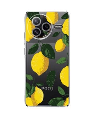 Etui do Xiaomi POCO F7 Ultra przeźroczyste, silikonowe Flexi, Italian Summer, Cytrynowe