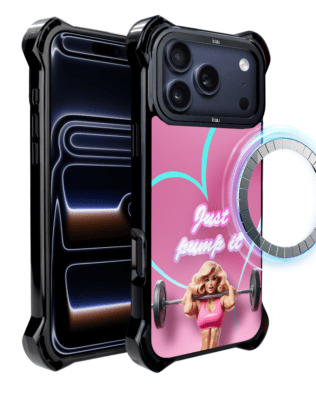 Etui do iPhone 17 Pro Max IBIZU DropGuard Ultra z MagSafe, #Move, Pump it love