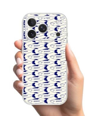 Etui do iPhone 17 Pro Max przeźroczyste, silikonowe Flexi, Summer Patterns, pływające rybki
