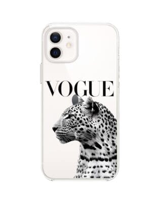 Etui do iPhone 12 przeźroczyste, silikonowe Flexi, Positive Vibes, Tygrys Vogue