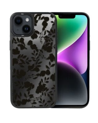 Etui do iPhone 14 Plus IBIZU DropGuard Matt z MagSafe, Midnight, Cienie liści