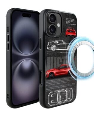 Etui do iPhone 16 IBIZU DropGuard Matt z MagSafe, TechDrive, GT V8 “Coyote”