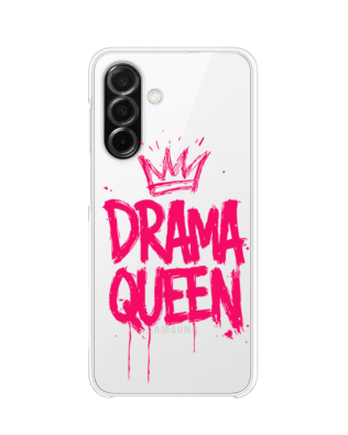 Etui do Samsung Galaxy A26 5G przeźroczyste, silikonowe Flexi, Positive Vibes, Drama Queen