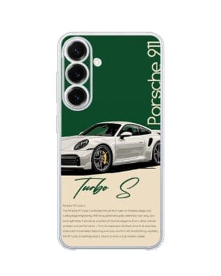 Etui do Samsung Galaxy S25 FE przeźroczyste, silikonowe Flexi, Szybkie Auta, Elegancja 911