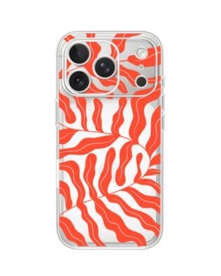 Etui do iPhone 17 Pro Max przeźroczyste, silikonowe Flexi, Summer Patterns, koralowy wzór