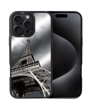 Etui do iPhone 15 Pro Max IBIZU DropGuard Matt z MagSafe, Noir City, Wieża Eiffla